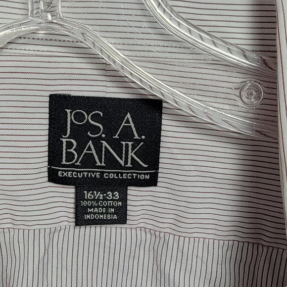 Jos A. Bank Button Down Striped Dress Shirt 16 1/2-33 - Picture 3 of 4